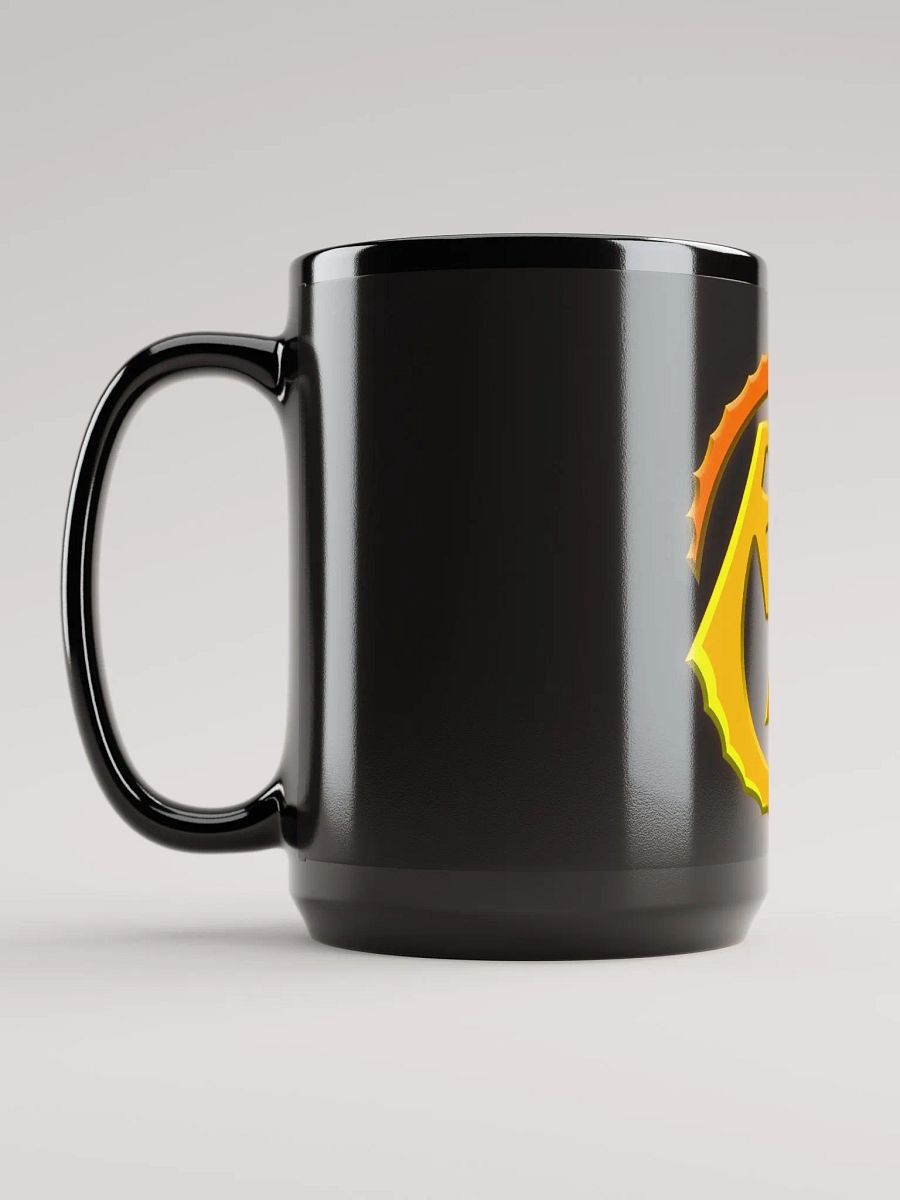Black Glossy Mug with main logo product image (6)