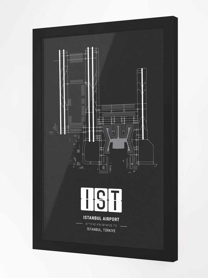 Framed Airport IST Premium Map On Matt Paper product image (2)