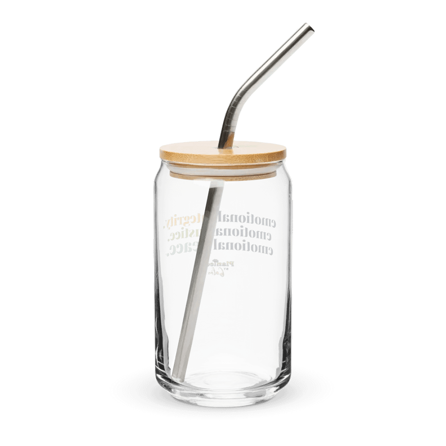 Official Planted By Calm | Calm Keepers Can-Shaped Glass (Bamboo Lid and Metal Straw) product image (4)