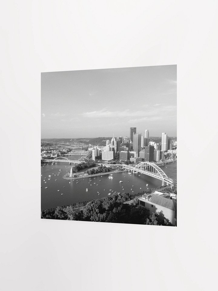 Pittsburgh - Downtown from Duquesne Incline - Black & White - poster product image (4)