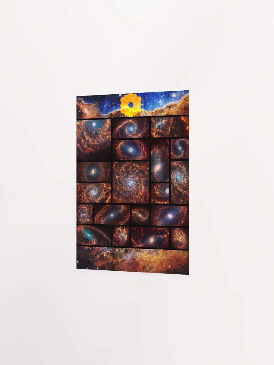 19 Spiral Galaxies + Cosmic Cliffs, Carina Nebula (James Webb/JWST) — space poster product image (8)