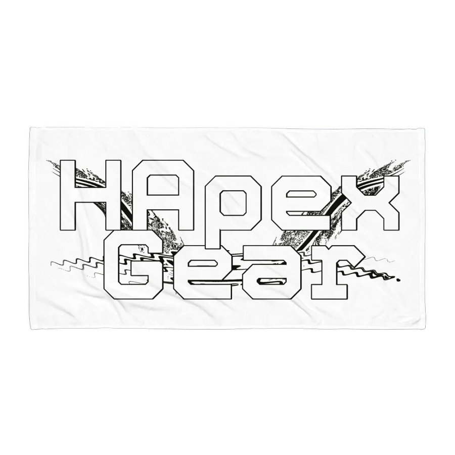 White HApex Gear Black Logo - White Sublimated Towel product image (1)