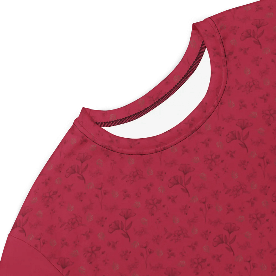 Gold Leaves and Chocolate Flowers on Magenta Women's T-shirt Dress product image (7)