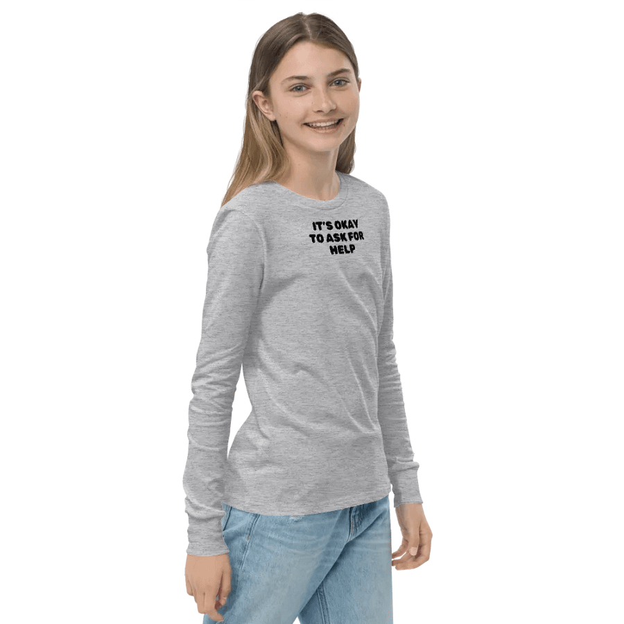 It's Okay To Ask For Help Long Sleeve Youth T-shirt product image (4)