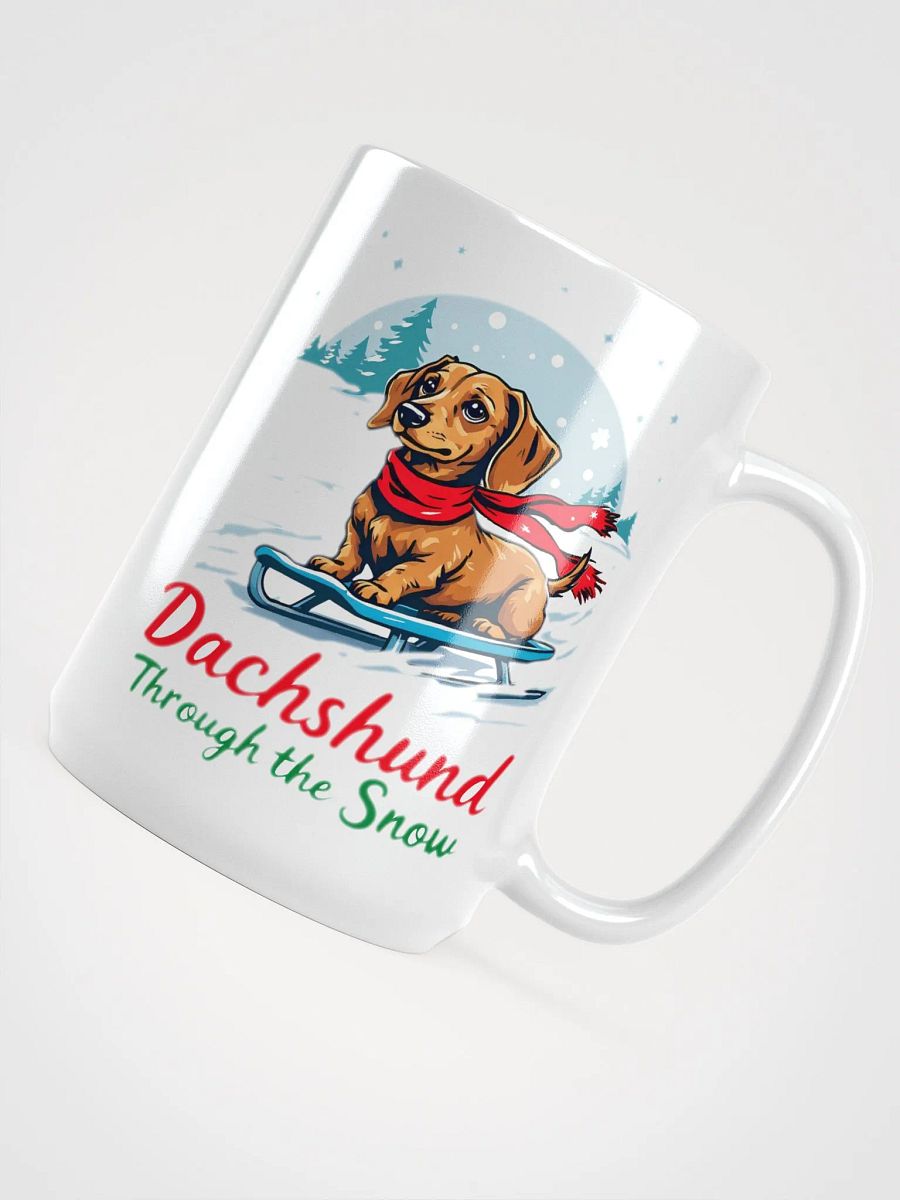 Dachshund Through the Snow Dog Christmas Mug product image (6)