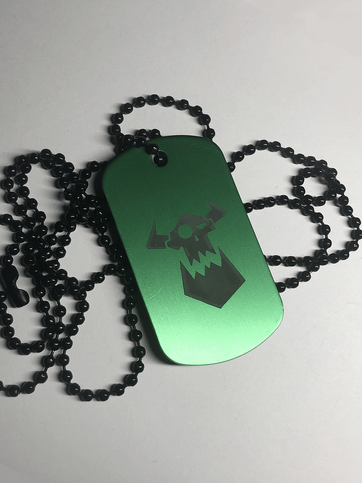 THE WAAAGH - Engraved Dog Tag Pendant Necklace product image (2)