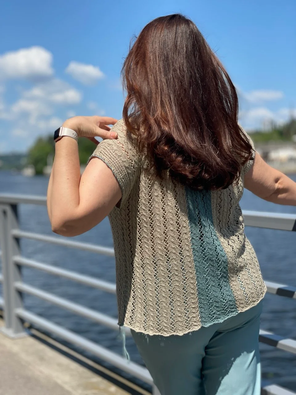 PDF мастер-класс по вязанию летнего ажурного топа с бахромой | Женский Топ | Вязание спицами product image (3)