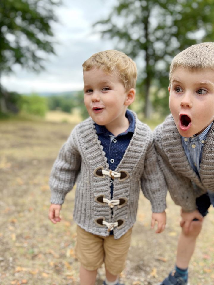 Wetherby Child Crochet Cardigan Pattern | sizes baby to age 10 product image (1)