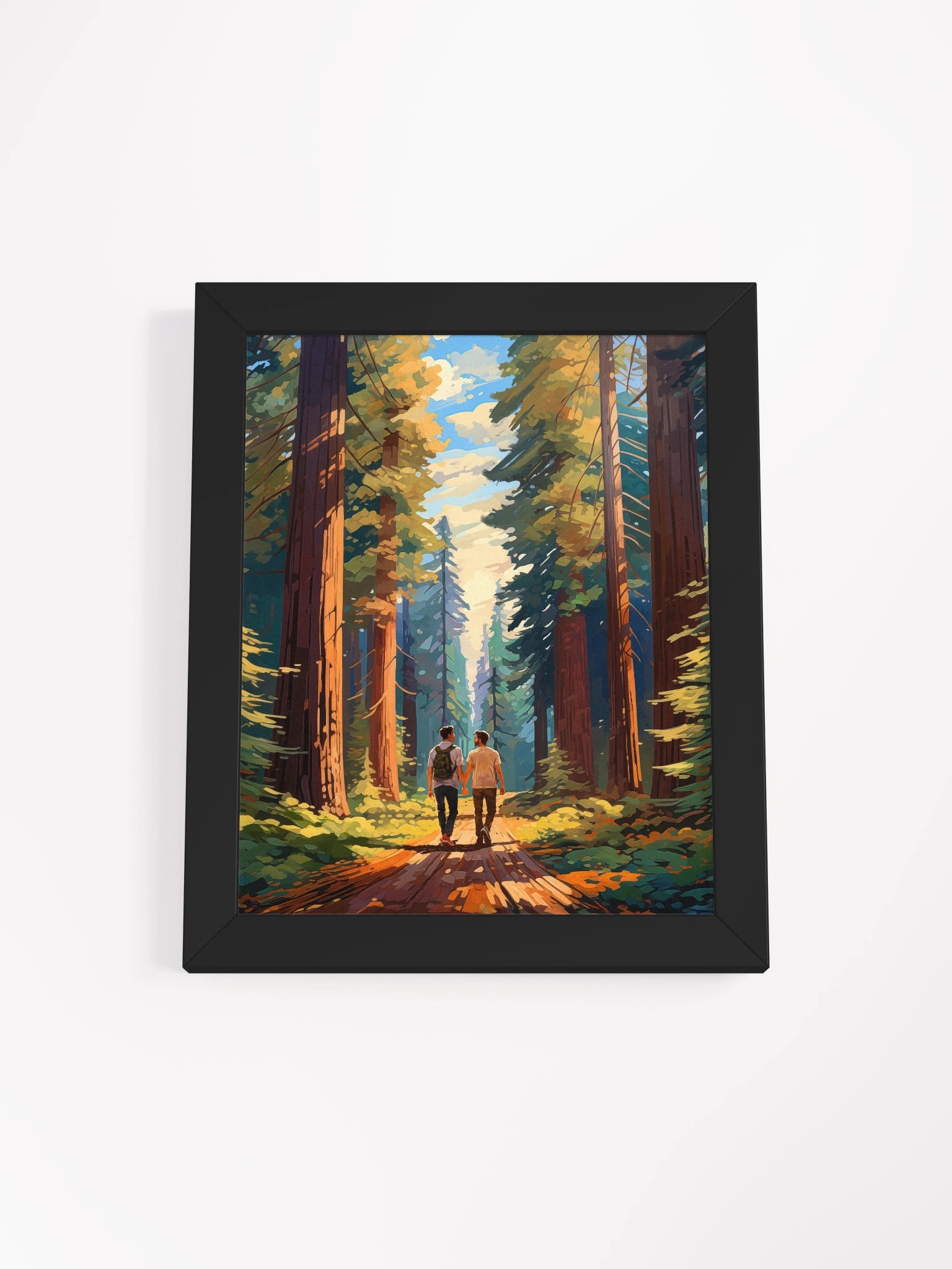 Seeing The Redwoods Together - Gay Couple Studio Framed Print product image (3)