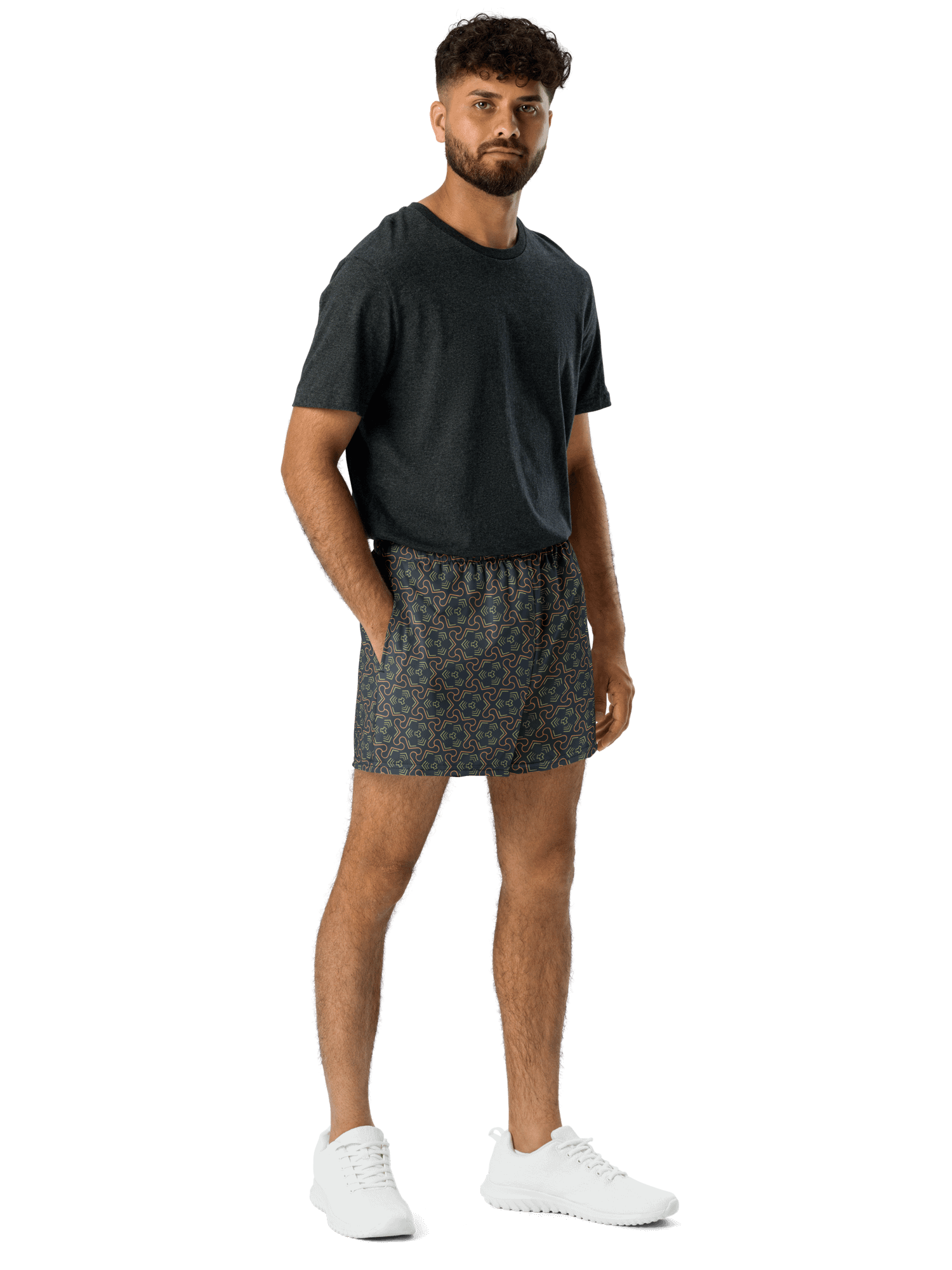 Groovy Grove Geometric All Over Print Unisex Athletic Shorts product image (3)