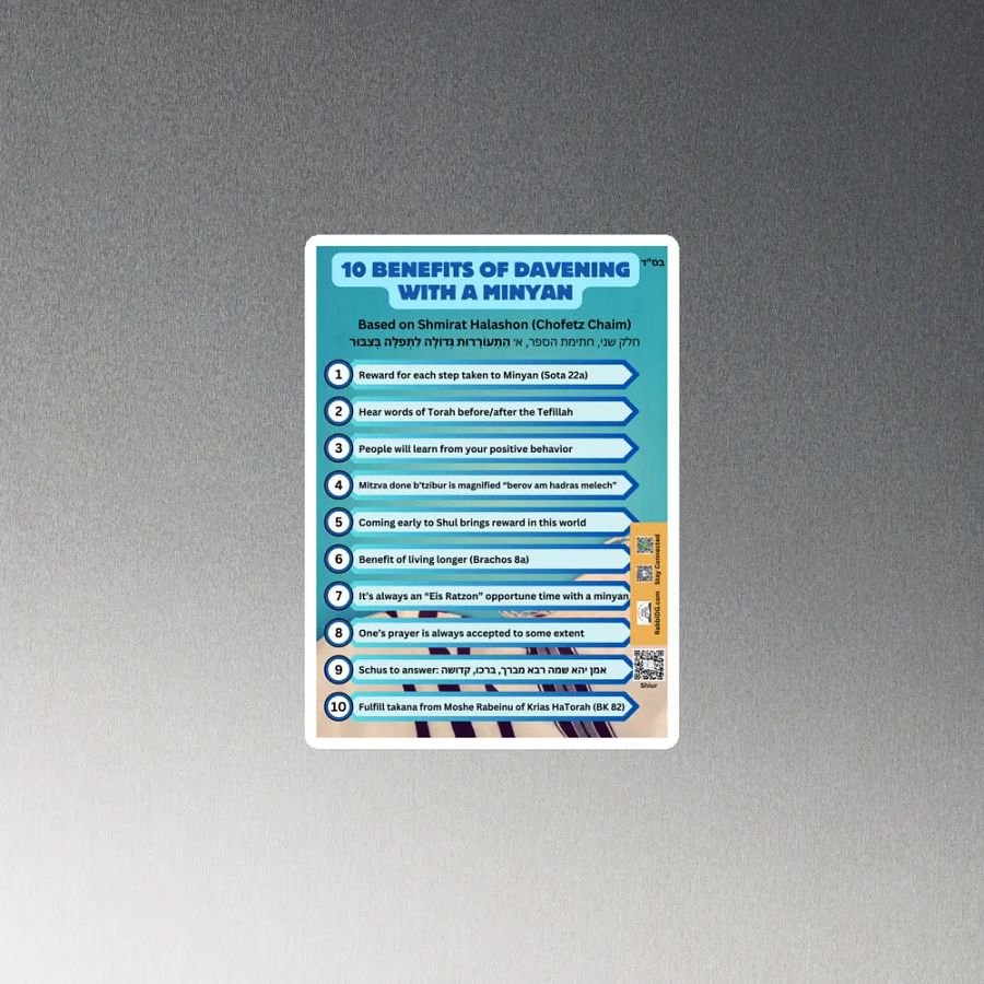 Magnet - 10 Benefits of Davening with a Minyan product image (2)