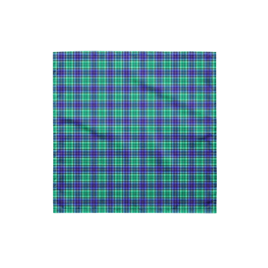 Bright Green and Purple Plaid Bandana product image (4)