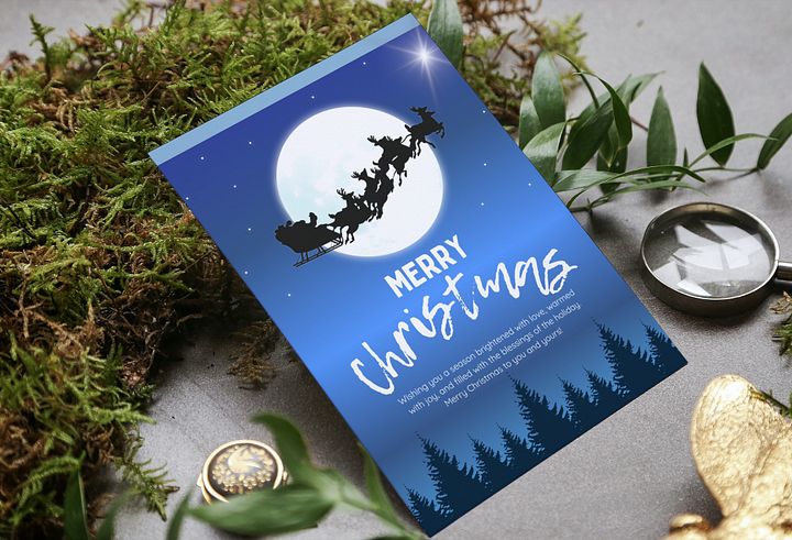 Christmas and New year greetings cards Bundle No 3 (5Cards) product image (1)