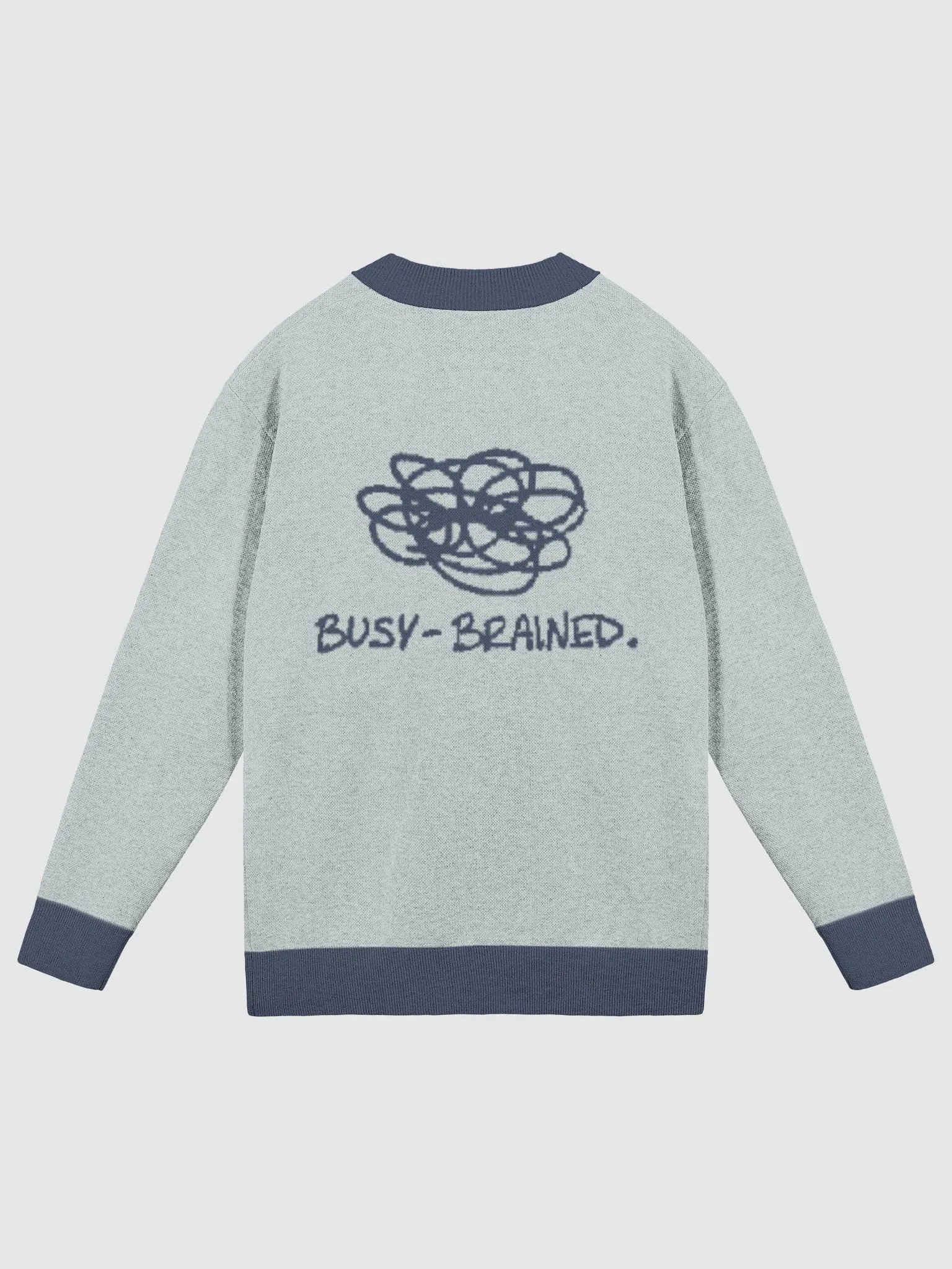 BUSY-BRAINED (lg. design, powder and navy blue) knitwear cardigan product image (8)