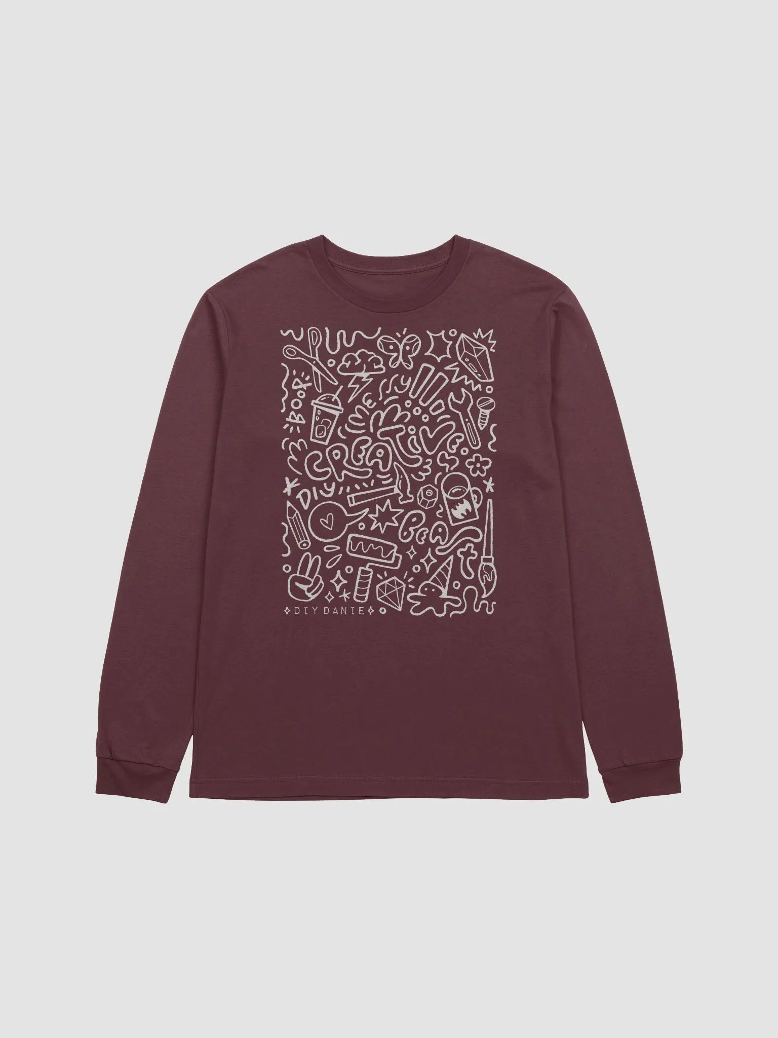 CREATIVE CHAOS LONG SLEEVE - White txt product image (6)