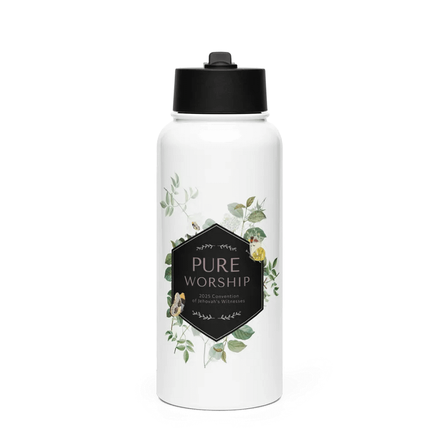 "Pure Worship" 2025 Convention of Jehovah's Witnesses | Botanical Stainless Steel Water Bottle product image (1)
