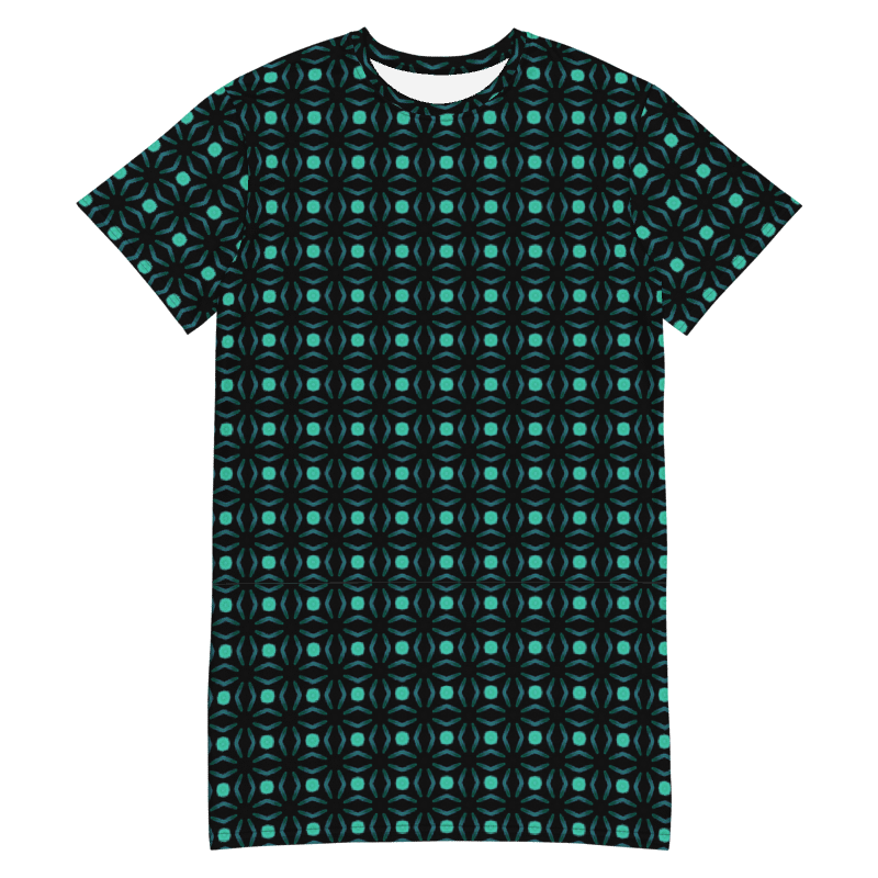 Abstract Repeating Values T Shirt Dress product image (11)