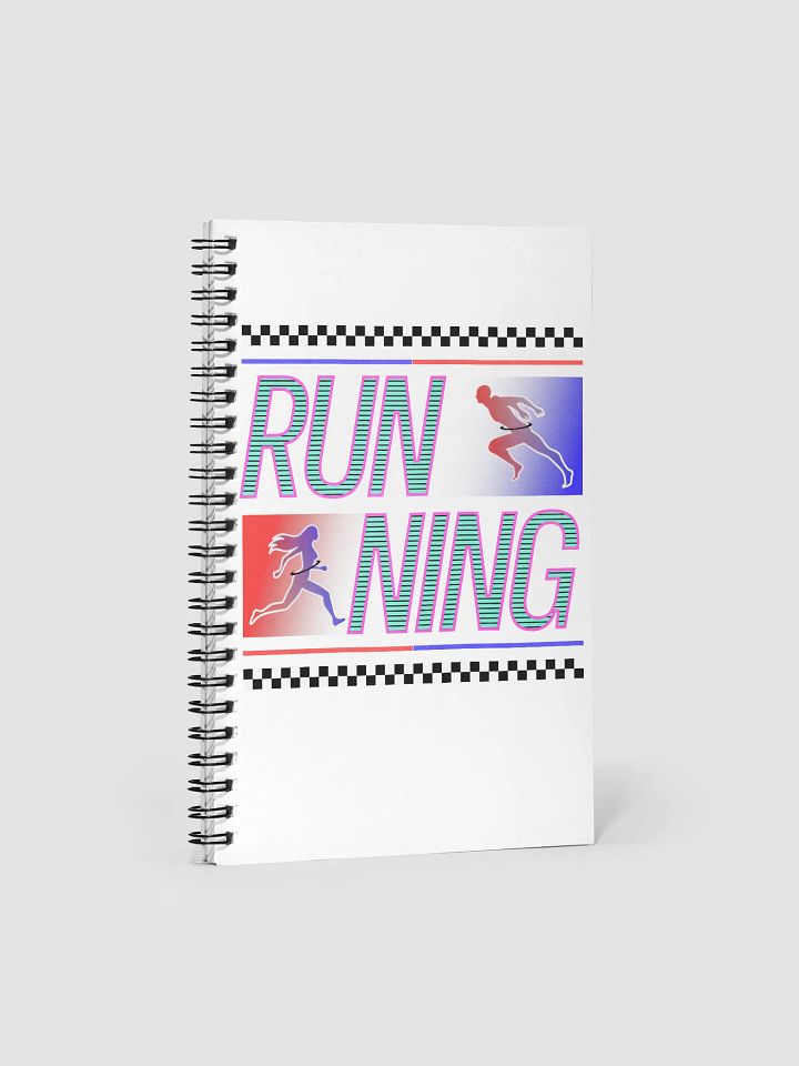 Running Stripes Silhouettes Spiral Notebook product image (1)