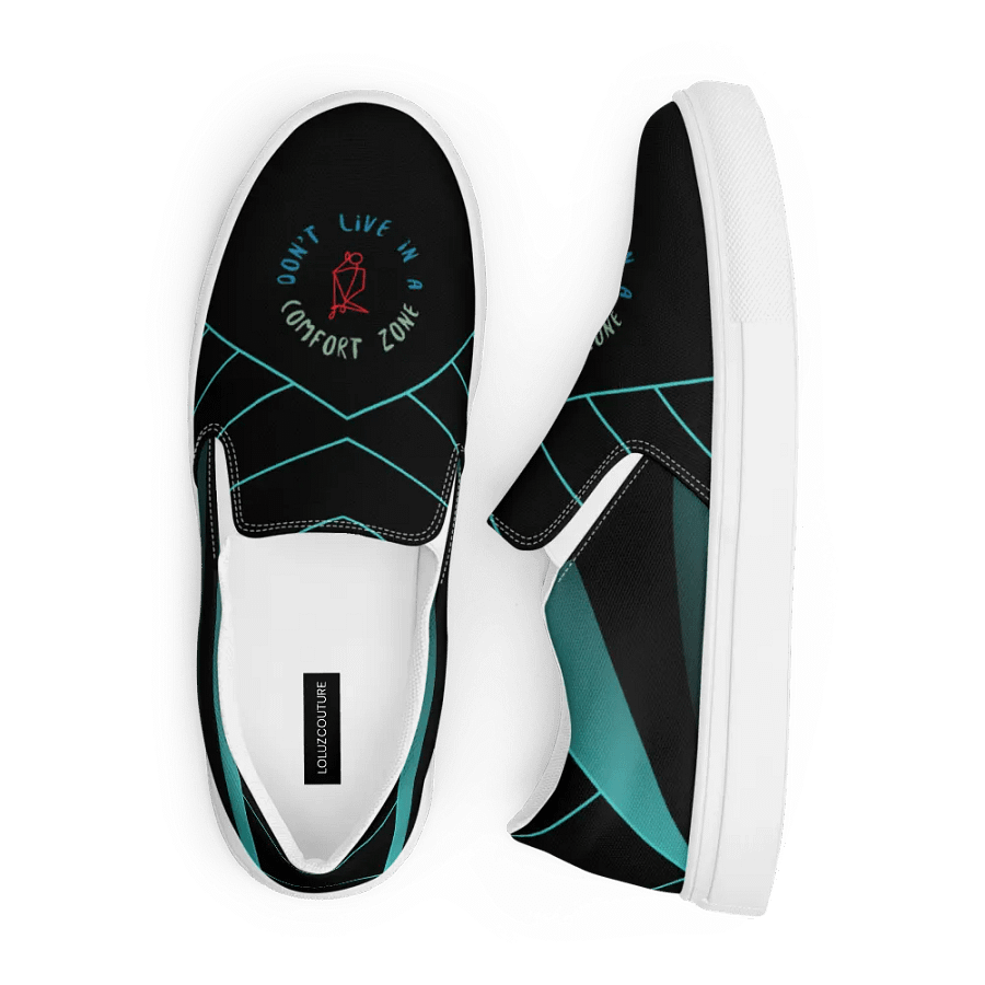 'Don't Live in a Comfort Zone' Men's Slip-On Canvas Shoes product image (12)
