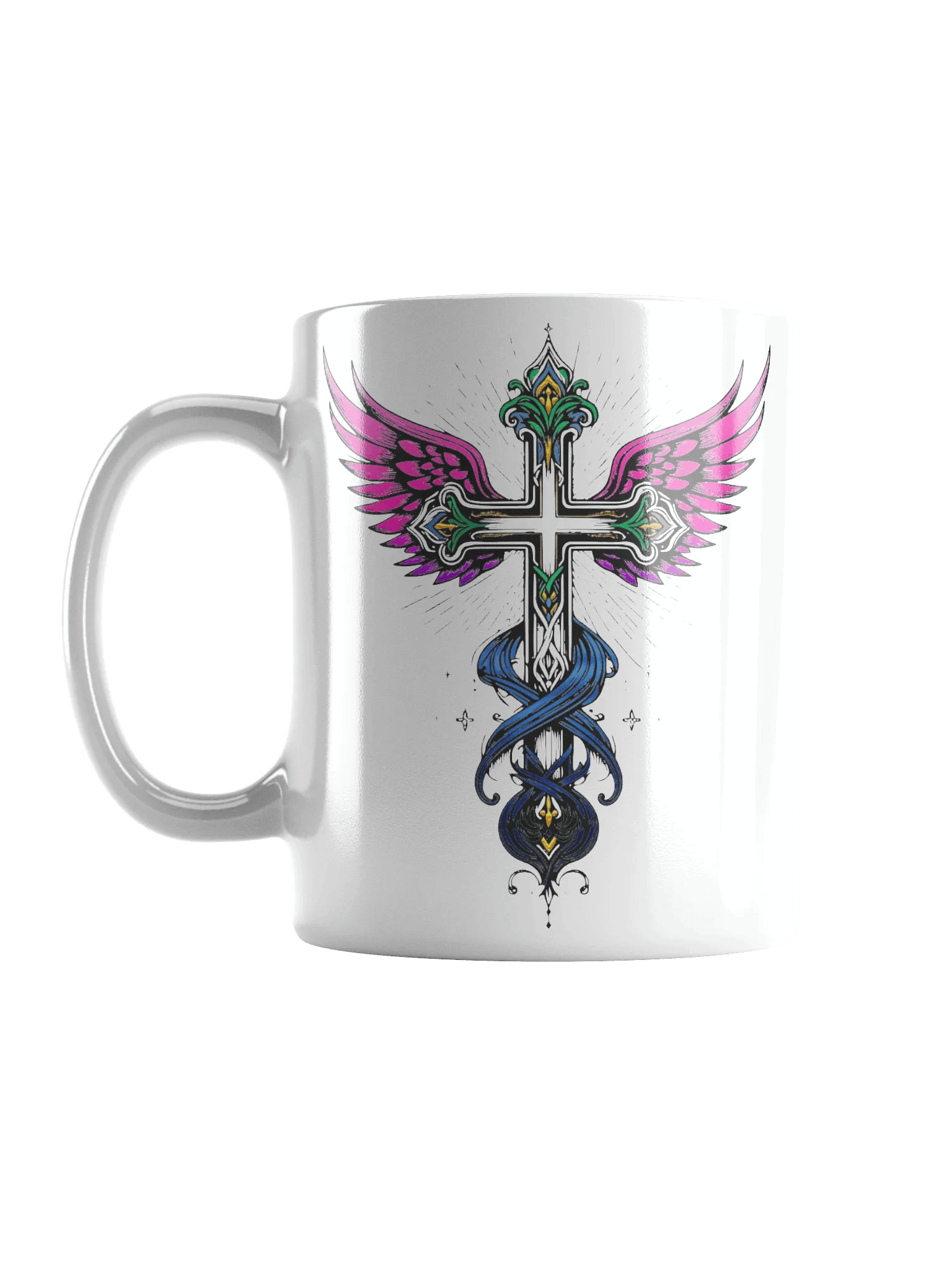 Sip with Faith and Flight! - "Angel Wings Cross" Coffee Mug product image (17)