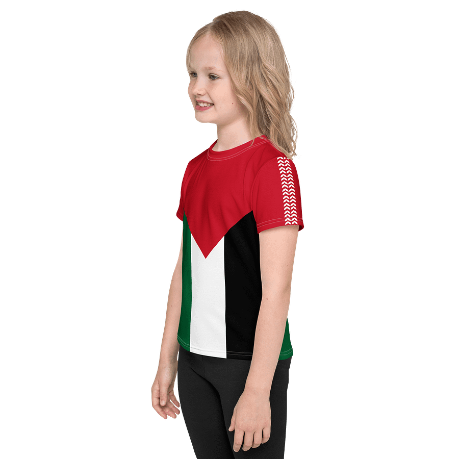 Palestine Flag Olive Vine Short Sleeve Kids T-shirt product image (5)