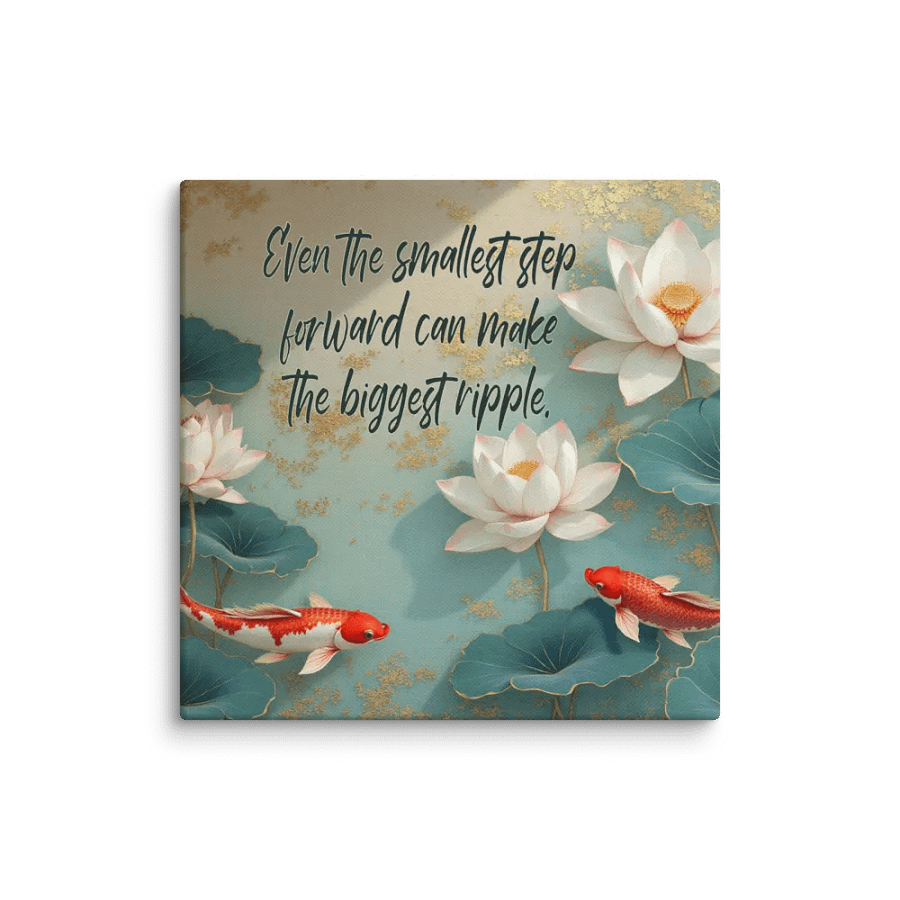 Koi Fish and Lotus Flower Wall Art #598 product image (2)