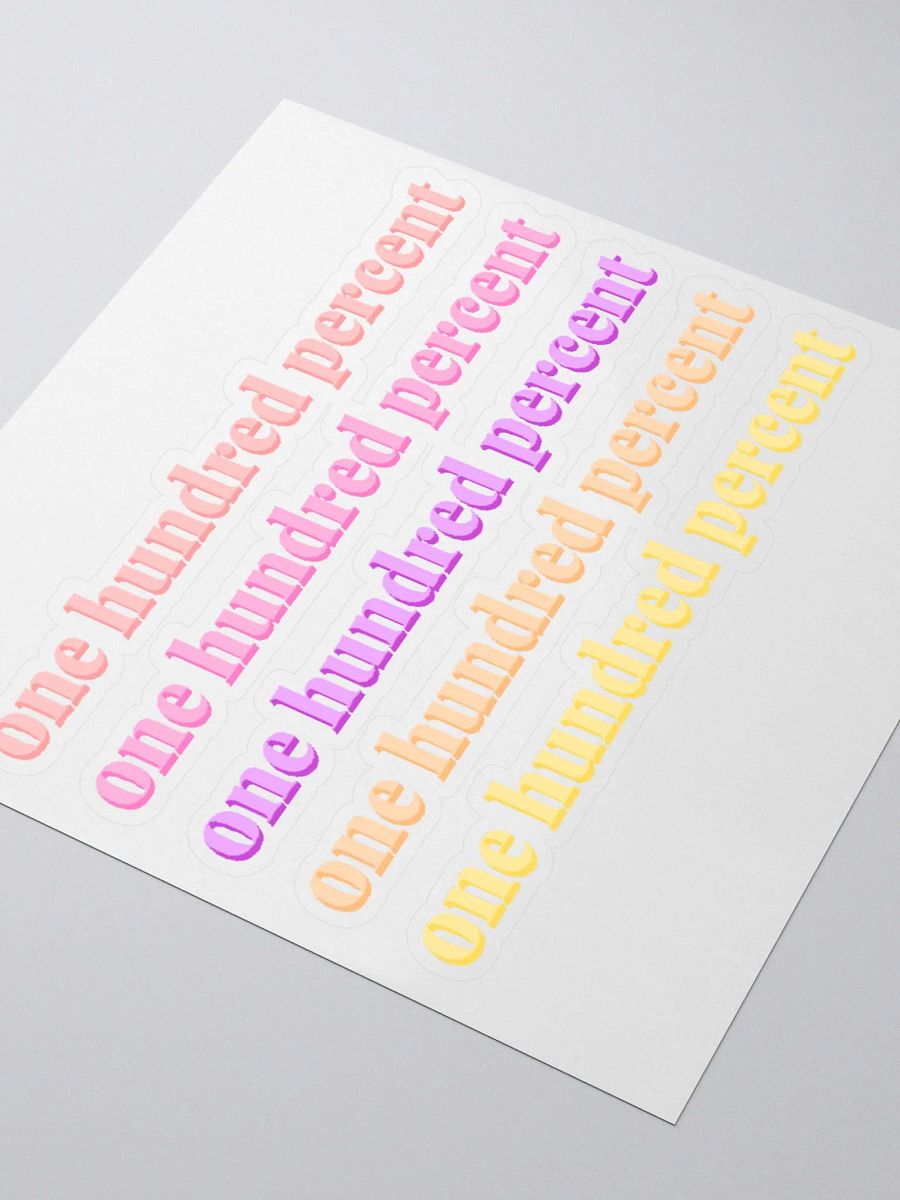 One Hundred Percent Sticker - Multi product image (3)
