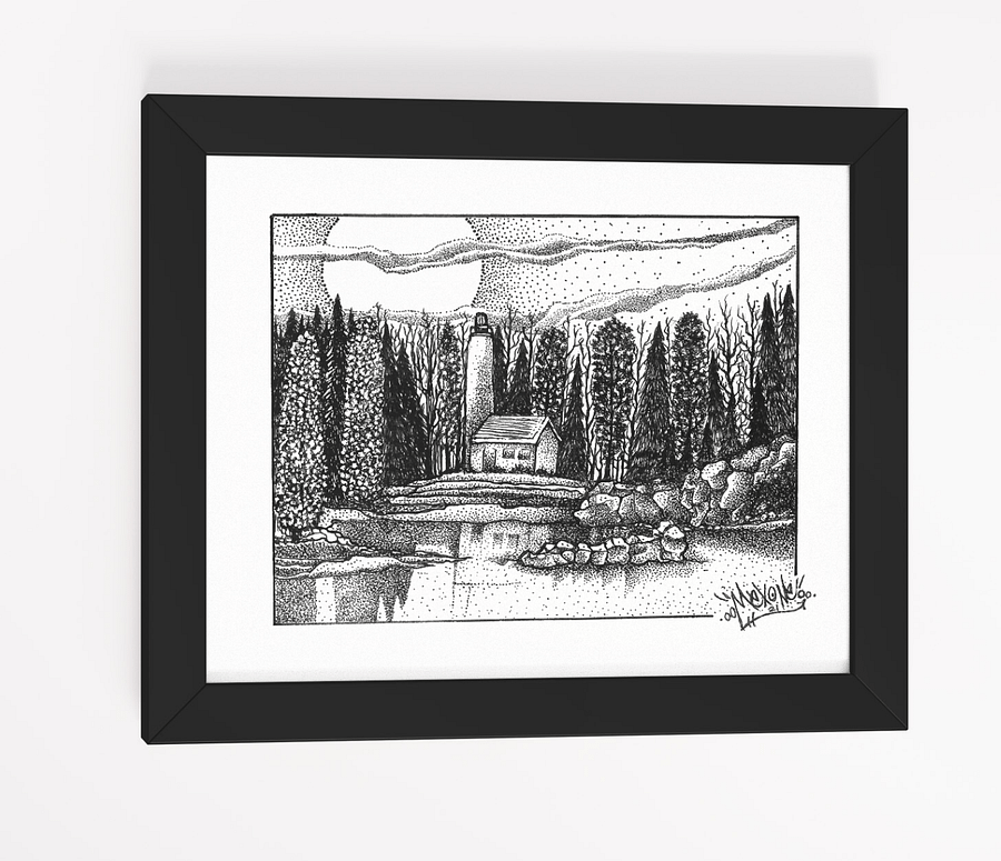 Michigan Lighthouse Print product image (1)