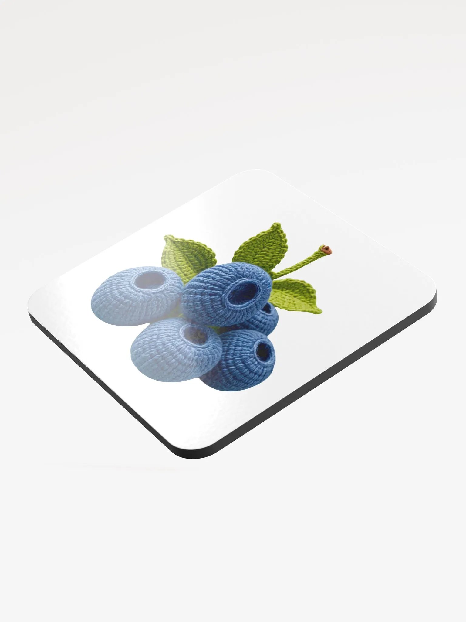 CozyAvocado Glossed Cork Coaster Blueberries #1 product image (3)