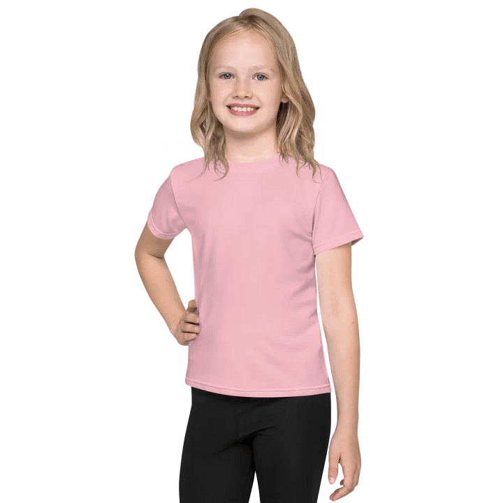 Kids Plain Color Pink T-Shirt product image (1)