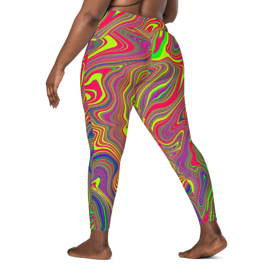 Leggings with Pockets - Colorful Liquid Swirls product image (9)