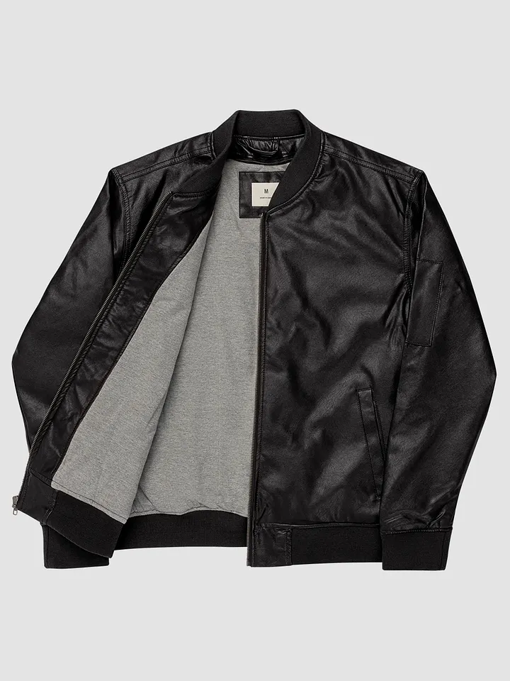 [pittis_gaming] Threadfast Apparel Faux Leather Bomber Jacket Threadfast Apparel 395J product image (1)