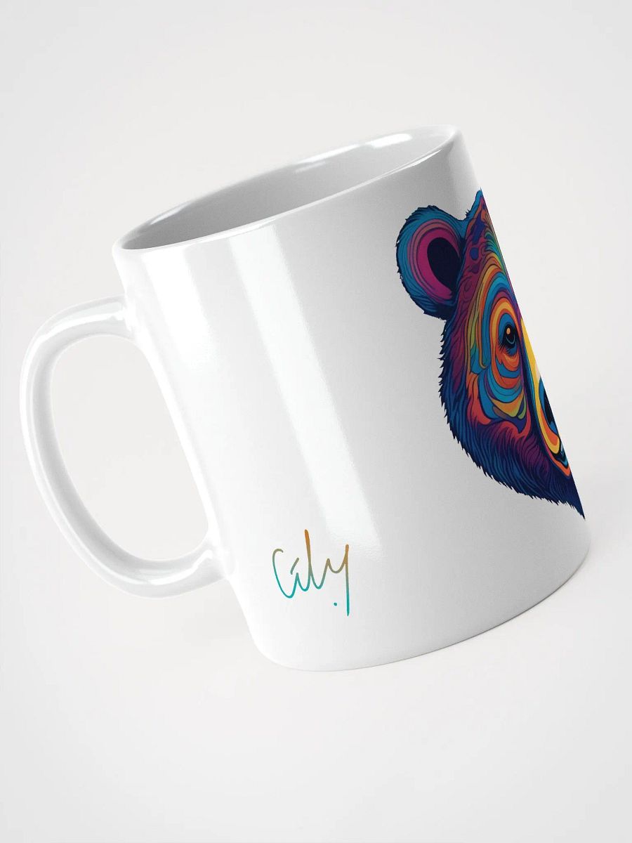 Vibrant Bear Face White Glossy Mug product image (4)