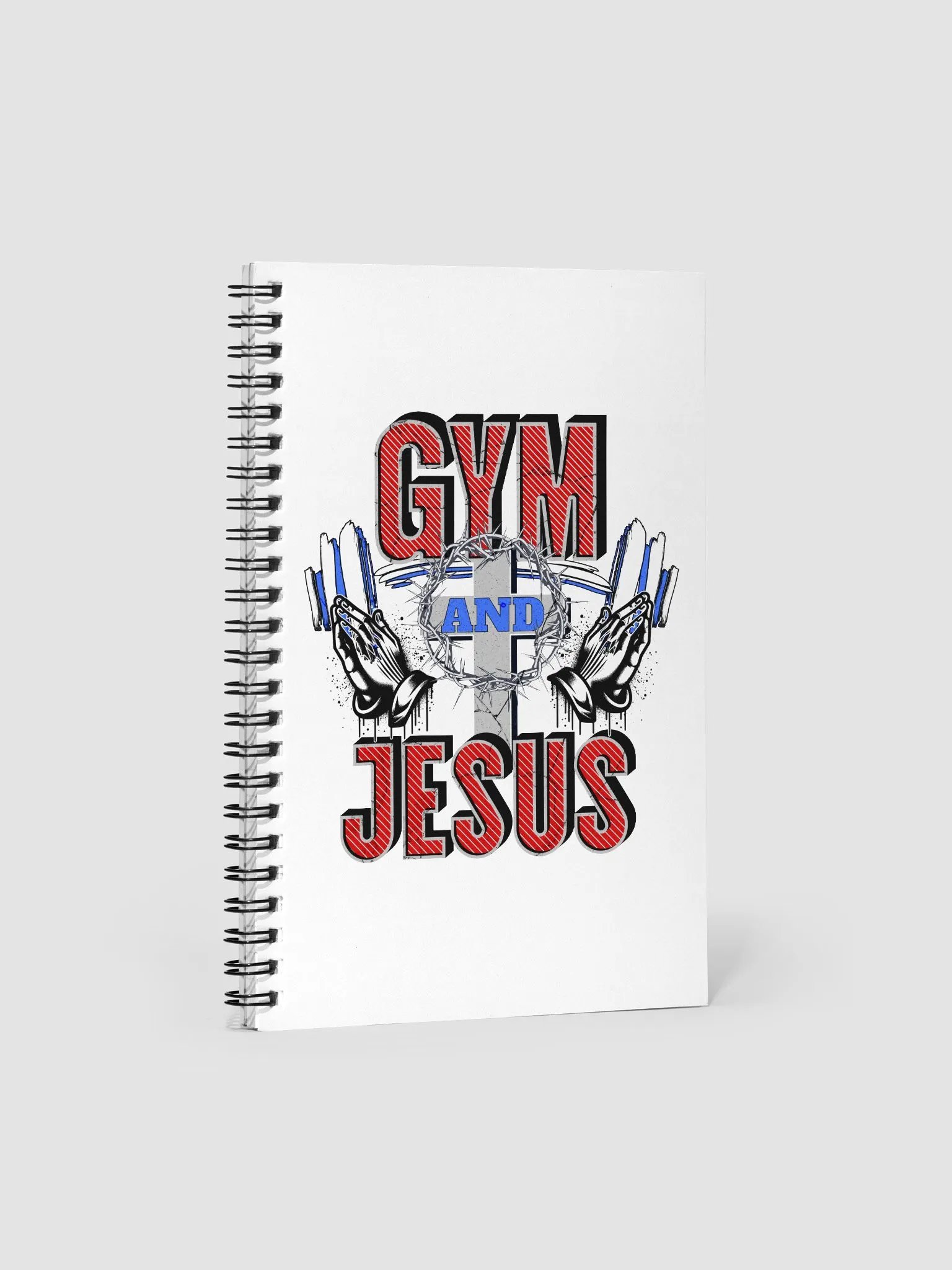 Gym And Jesus Weightlifting Spiral Notebook product image (2)