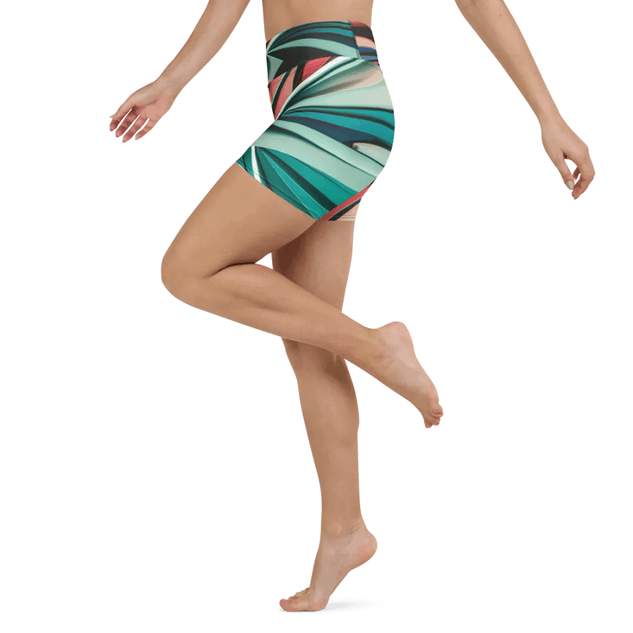 Abstract Geometric Women's Yoga Shorts in Vibrant Colors (XS-XL) product image (12)