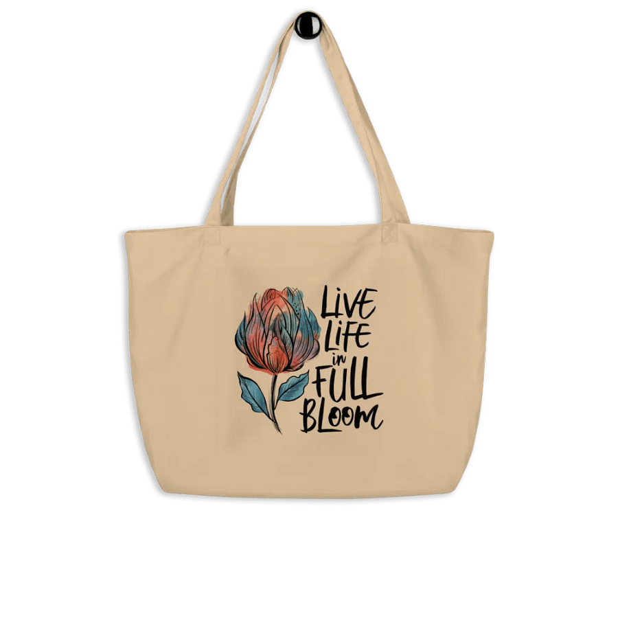 Live Life In Full Bloom Flower Abstract Big Tote Bag product image (8)