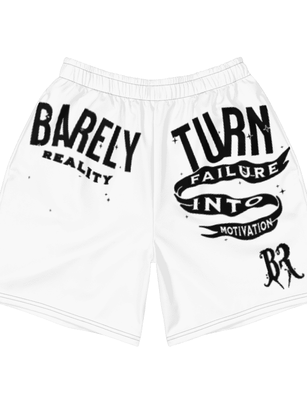 "TURN FAILURE INTO MOTIVATION" SHORTS (WHITE) product image (1)