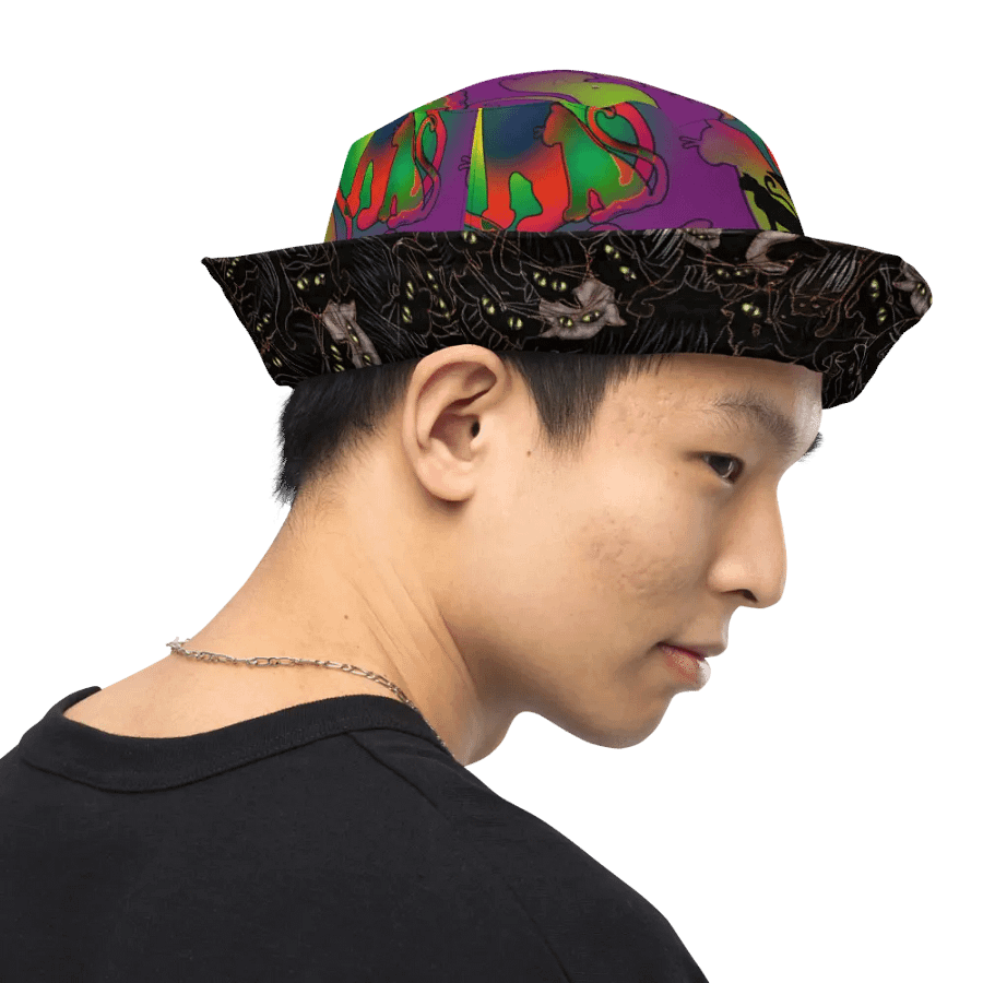 Abstract and Black Cats Bucket Hat product image (12)