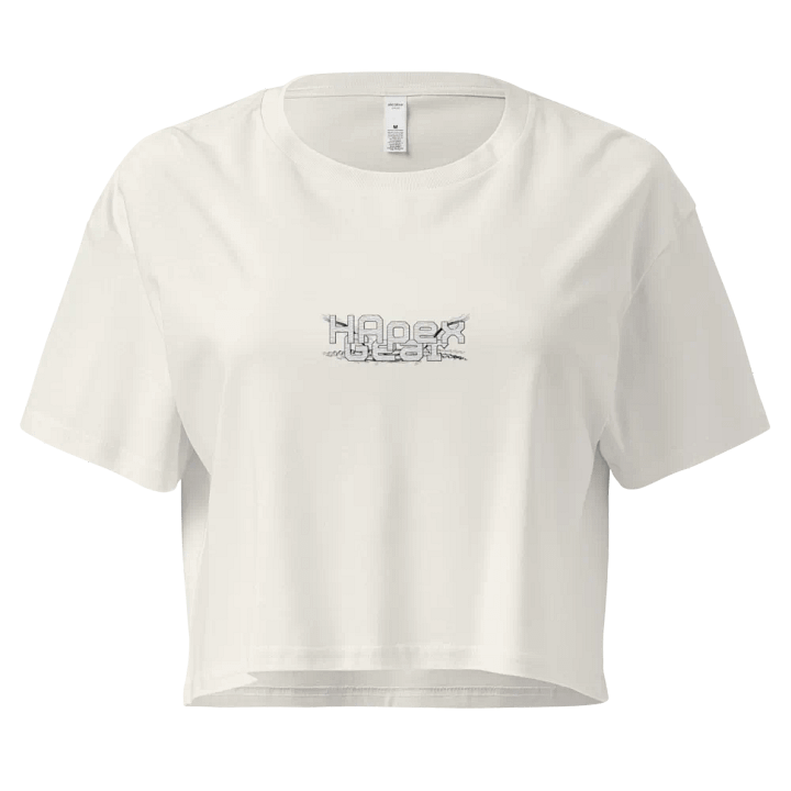 Women's Premium Crop Top - Embroidered - White HApex Gear Black Logo product image (2)
