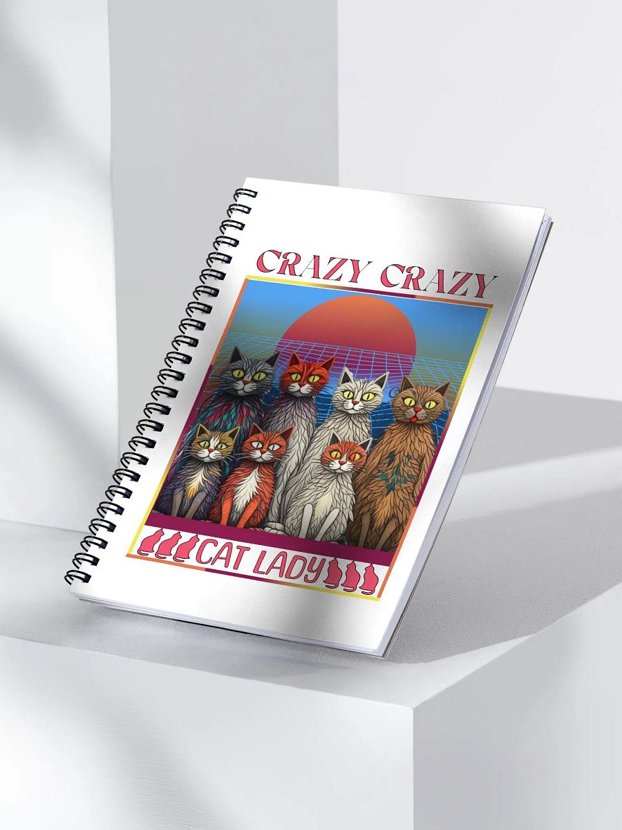 Crazy Crazy Cat Lady Spiral Notebook product image (2)