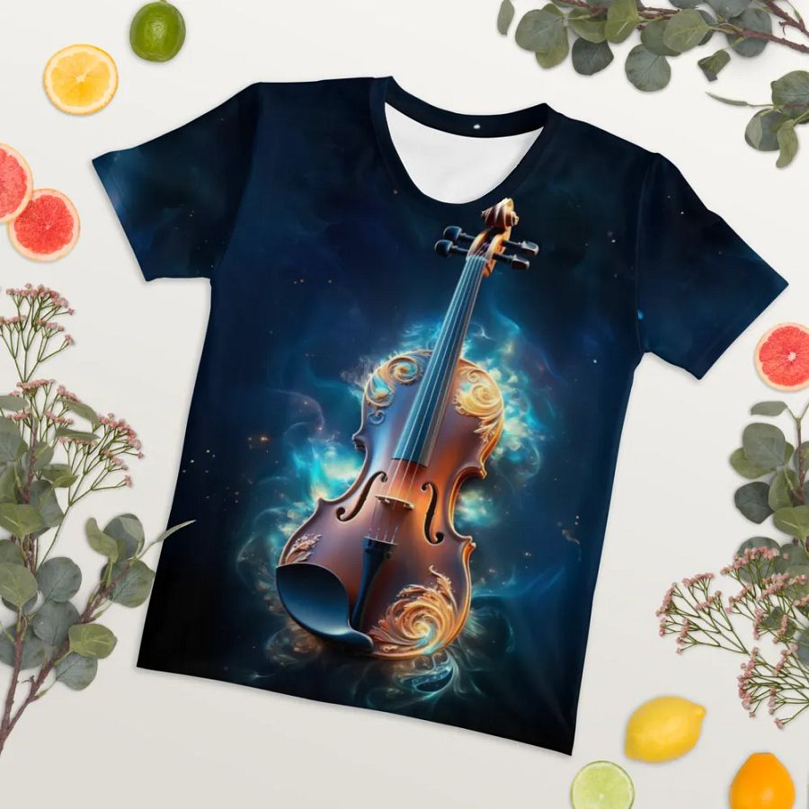 Music Violin All Over Print T-shirt product image (7)