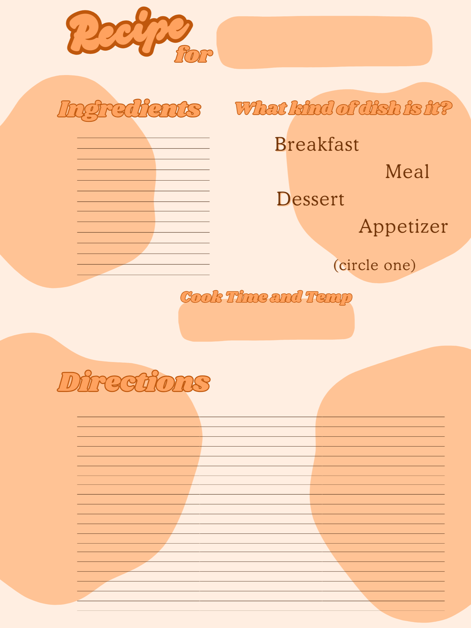 March's Planner Design - Recipes Sheets (Letter Size) product image (4)