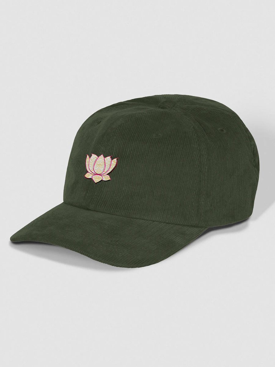 Golden Lotus Corduroy Dad Hat product image (3)