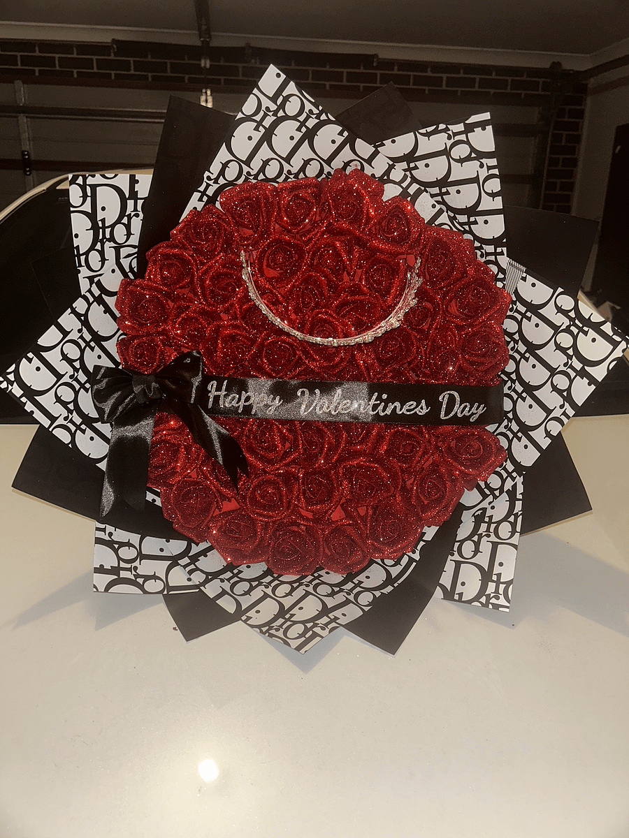Red Glitter Bouquet product image (1)