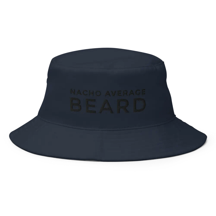 Nacho Average Beard Navy Bucket Hat (Black Embroidery) product image (1)