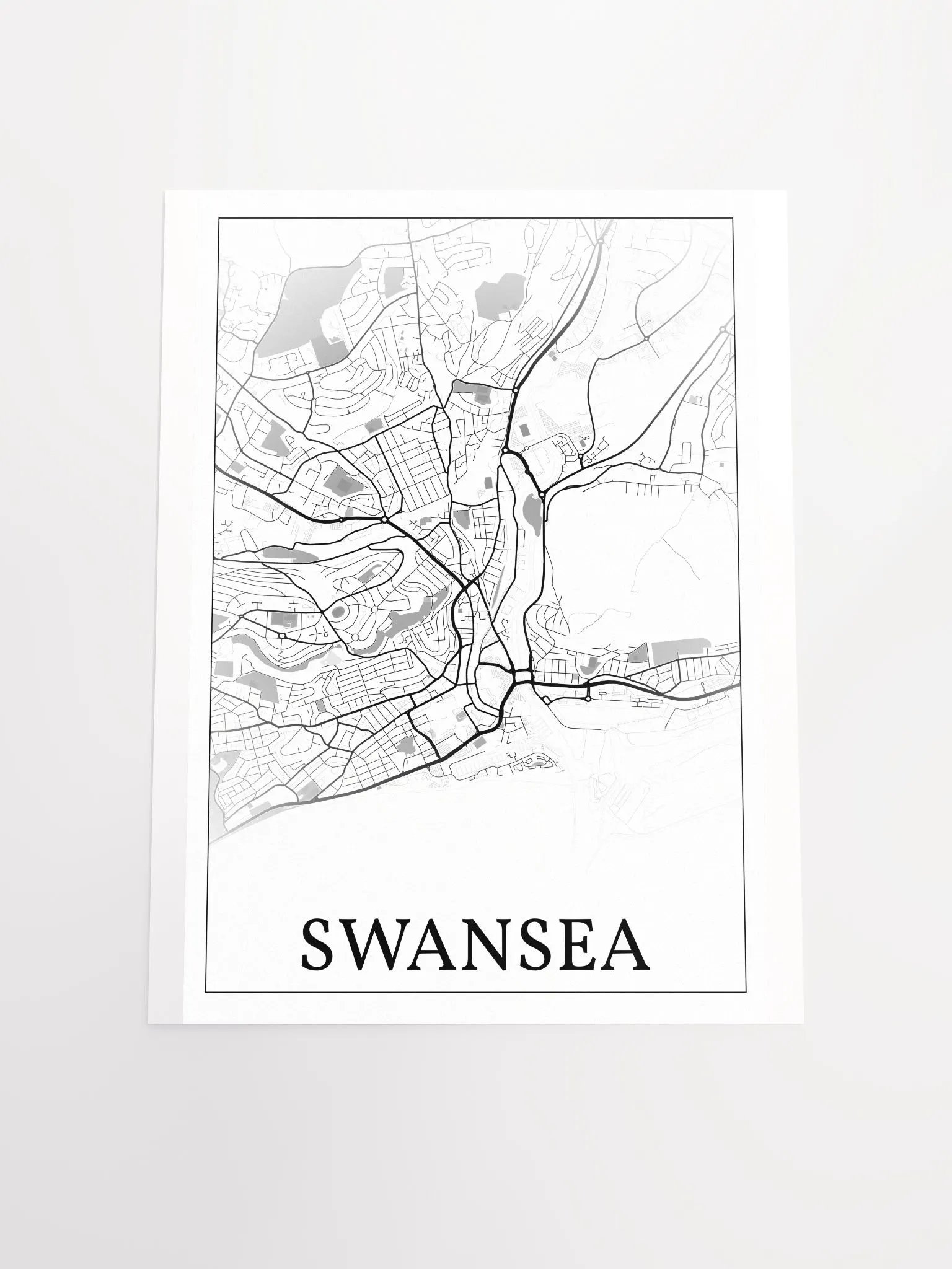Swansea, Wales, city map print product image (16)