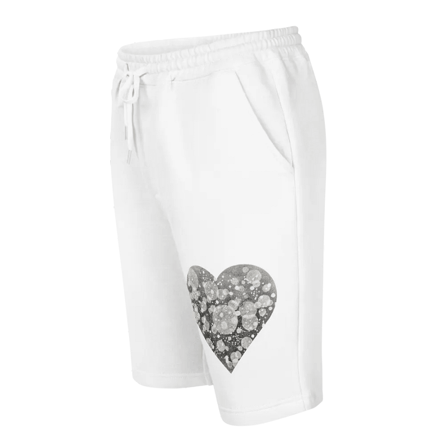 Nashīnasu - Men's Light Particles Heart Fleece White Shorts product image (8)