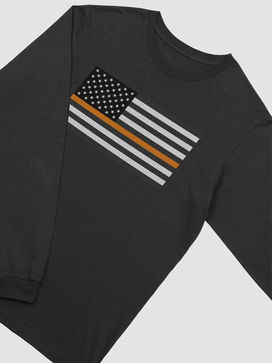 Orange Stripe American Flag Long Sleeve Tee product image (3)