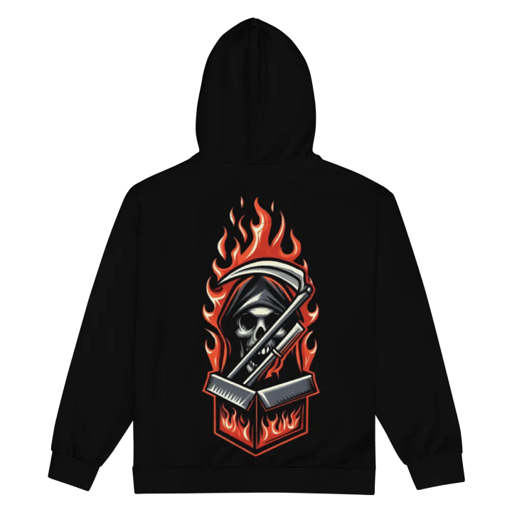 HOT BOX FAM HOT BOX "DEATH" REAPER ZIP UP HOODIE product image (2)