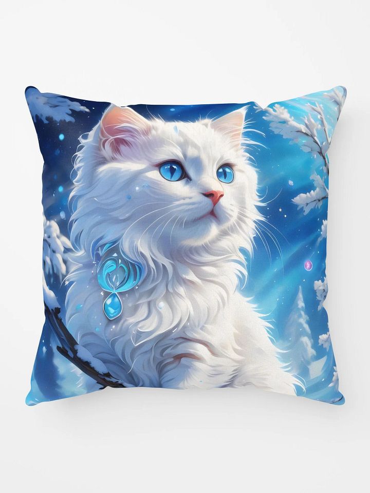 Blue-Eyed Kitten Winter Magic Pillow product image (1)